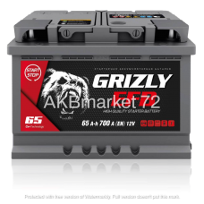 Аккумулятор автомобильный GRIZLY EFB 65 А/ч 700 А 
