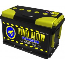 Аккумулятор автомобильный TYUMEN BATTERY STANDARD 66 А/ч 610 А обр. пол. низкий Евро авто (278x175x175)