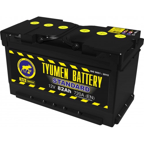 Аккумулятор автомобильный TYUMEN BATTERY STANDARD 82 А/ч 720 А обр. пол. Евро авто (313x175x175)